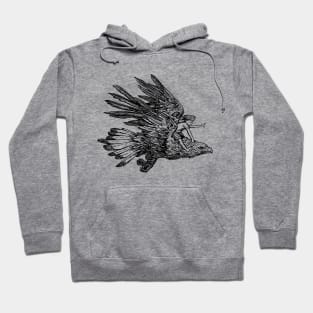 Golden Flight - Boy on Eagle Hoodie